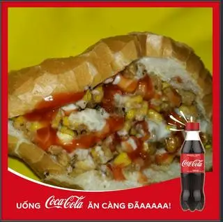 Hình ảnh Bánh Mì Nem Khoai Ngô + Coca