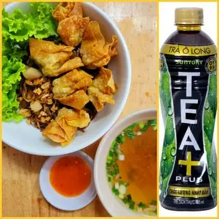 Hình ảnh Combo: 1 Oloong + Hủ Tiếu Khô Hoành Thánh Chiên - Size Lớn