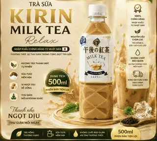 Hình ảnh Trà Sữa Kirin 500ml thơm ngọt nhẹ dịu 