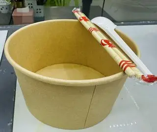 Hình ảnh Tô giấy + muỗng + đũa
