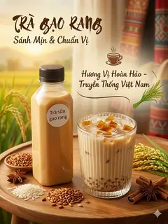 Hình ảnh Trà sữa gạo rang
