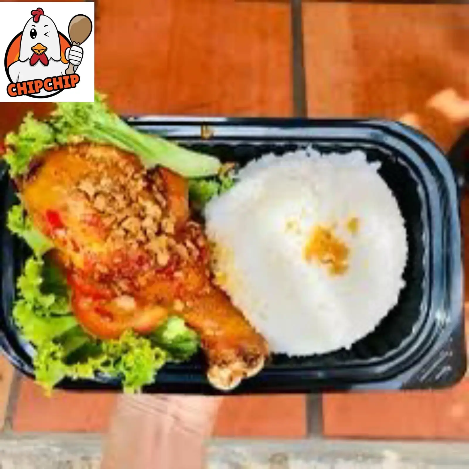 Hình ảnh Cơm gà sốt mắm tỏi