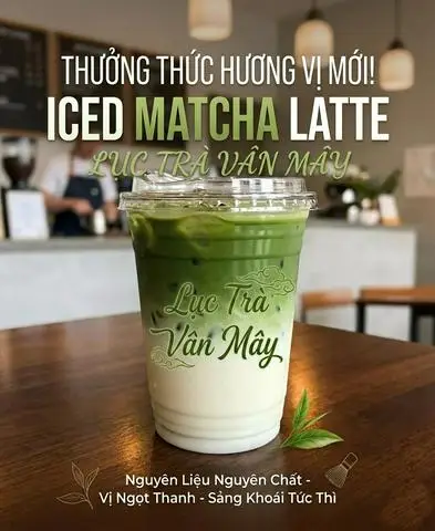 Hình ảnh Matcha Latte Lục Trà Vân Mây