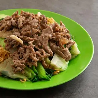 Hình ảnh mỳ xào bò + trà quất