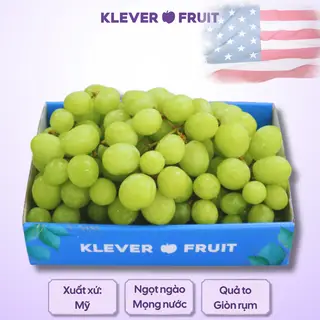 Hình ảnh [HCM] Nho Xanh Không Hạt Mỹ - Khay 1,1kg - USA Grapes Size XS - Klever Fruit