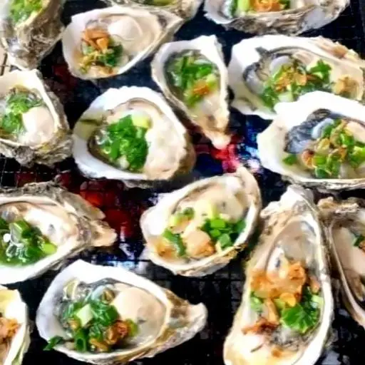 Hình ảnh 24 con hàu mở hành