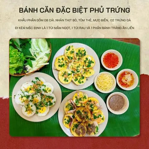 Hình ảnh Bánh Căn Đặc Biệt Phủ Trứng ( Phần 08 cái )