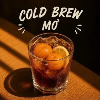 Hình ảnh Cold brew mơ (có miếng chanh vàng)