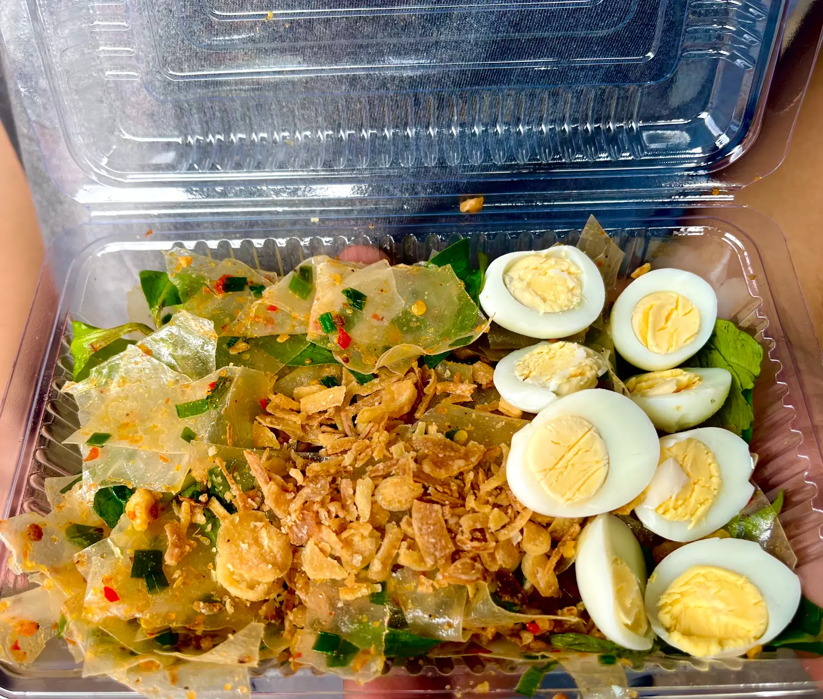 Hình ảnh Bánh tráng trộn mỡ hành