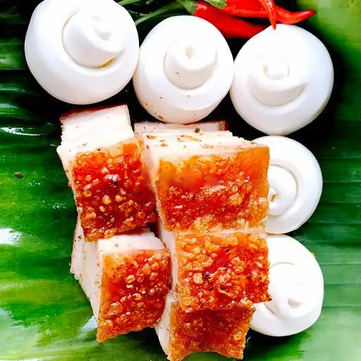 Hình ảnh 600g thịt heo quay ba rọi ( chặt mieng)