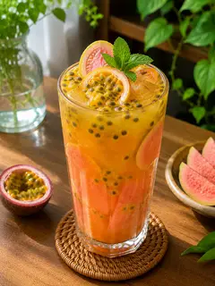 Hình ảnh Trà chanh dây ổi hồng