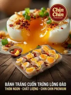 Hình ảnh Bánh tráng cuốn trứng lòng đào