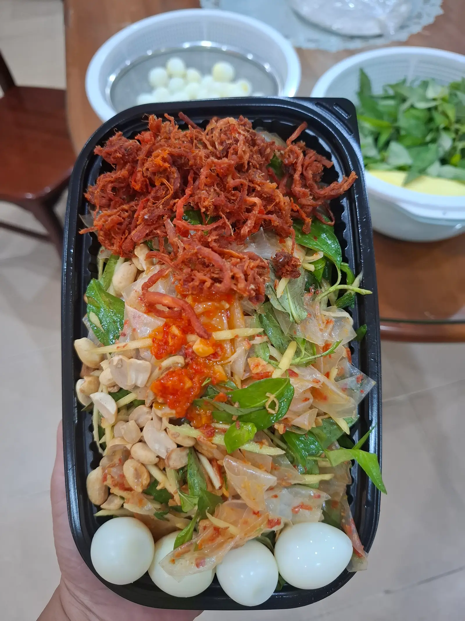 Hình ảnh banh trang trộn khô bò