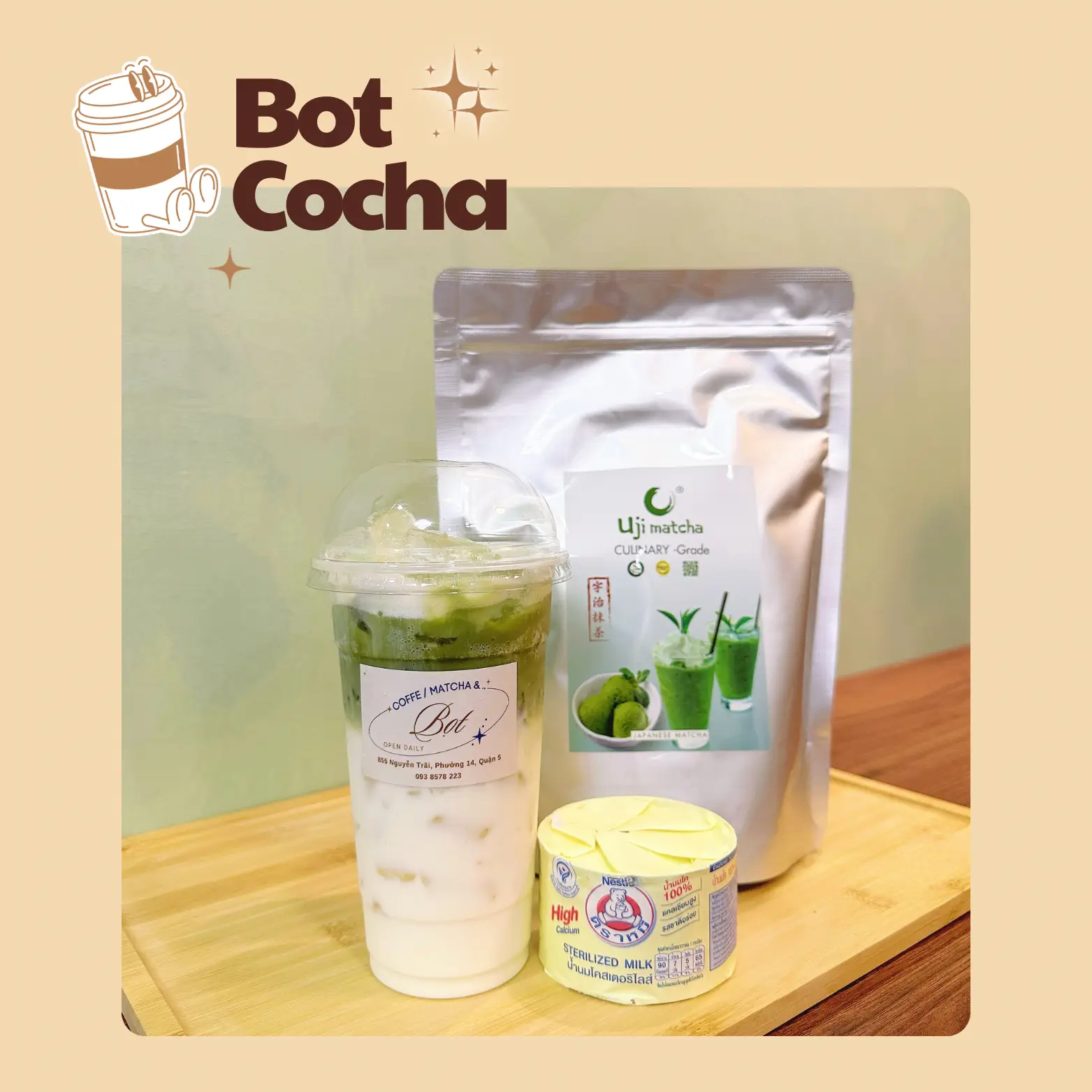 Hình ảnh Matcha Sữa Gấu