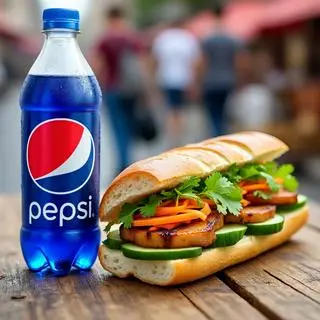 Hình ảnh Combo bánh mì đặc biệt + pepsi