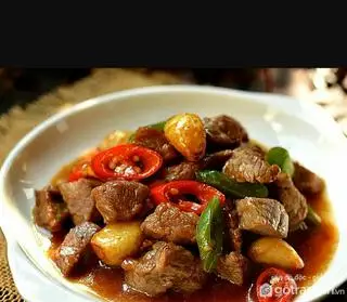Hình ảnh Cơm bò rim ớt xiêm xanh