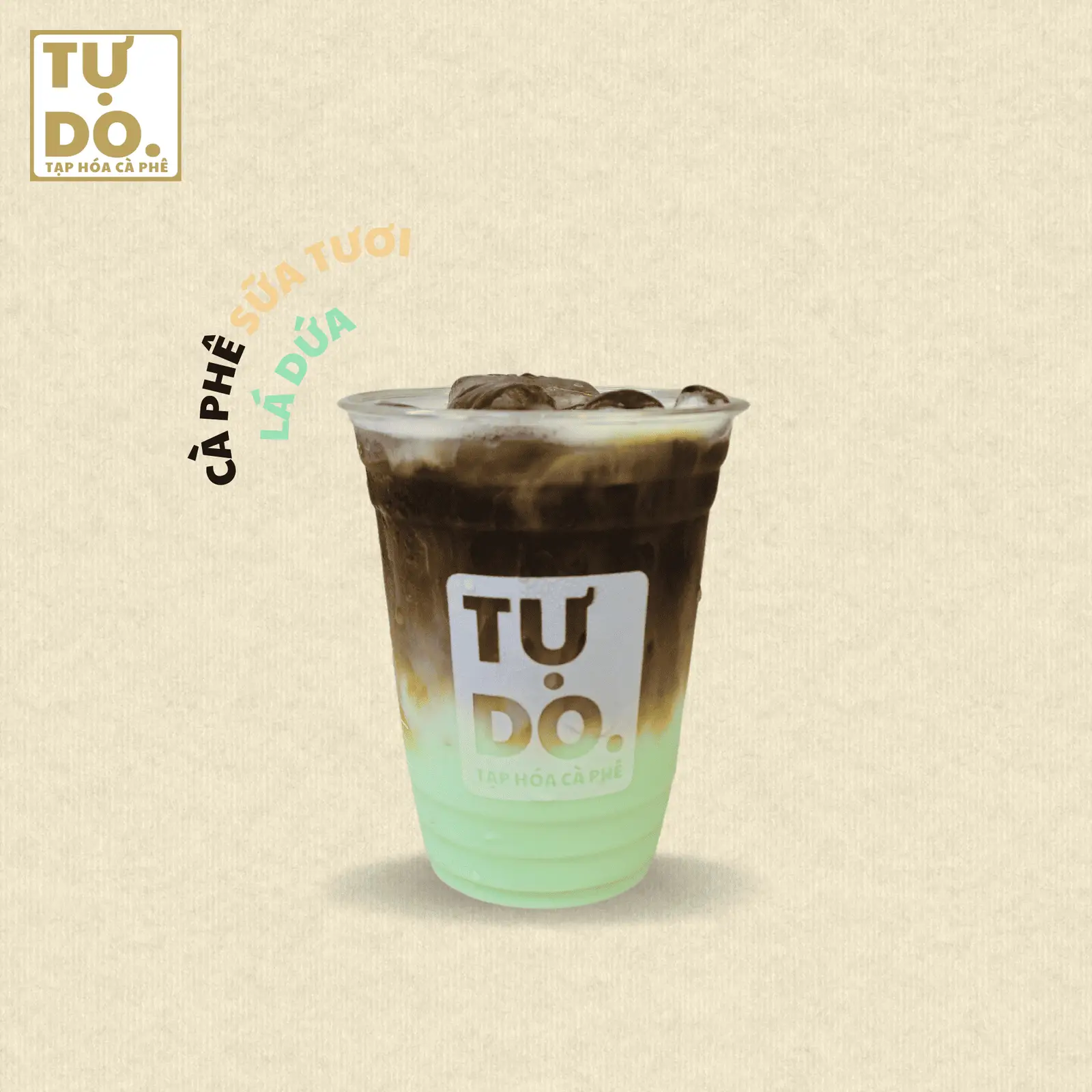 Hình ảnh Cà phê sữa tươi lá dứa