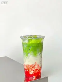 Hình ảnh Matcha latte dâu