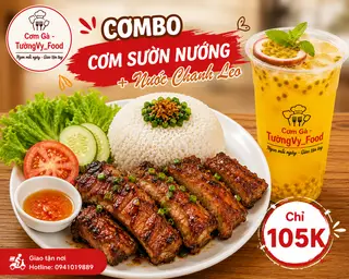Hình ảnh CƠM SƯỜN NƯỚNG + NƯỚC CHANH LEO