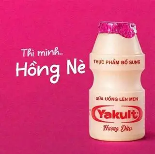 Hình ảnh sữa uống lên men yakult vị đào 