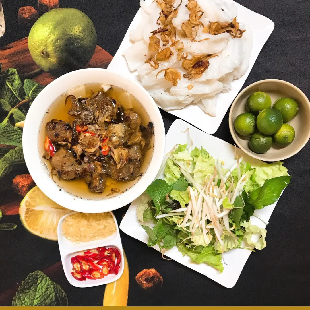 Hình ảnh Bánh Cuốn chả miếng