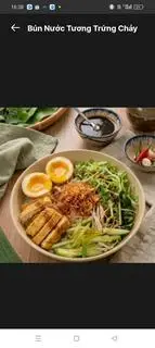 Hình ảnh Bún nước tương trứng chảy