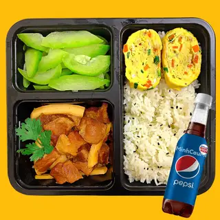Hình ảnh Combo ( Cơm Thịt Kho Dừa + Pepsi )