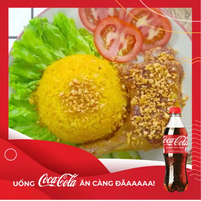 Hình ảnh Cơm gà chiên mắm + coca