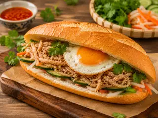 Hình ảnh bánh mì bì trứng 