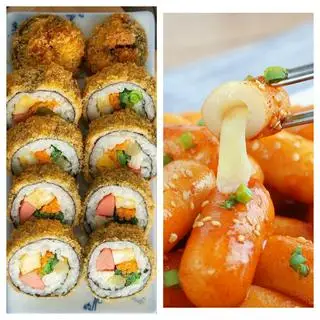 Hình ảnh combo2: tokbokki nhân phomai trả cá + kim bắp chiên tặng coca