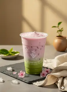 Hình ảnh Matcha latte kem Hoa Anh đào-700ml