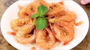 Hình ảnh Tôm thẻ cháy tỏi 1 phần 350gr