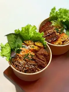 Hình ảnh Bún Nấm Thịt Nướng Chay