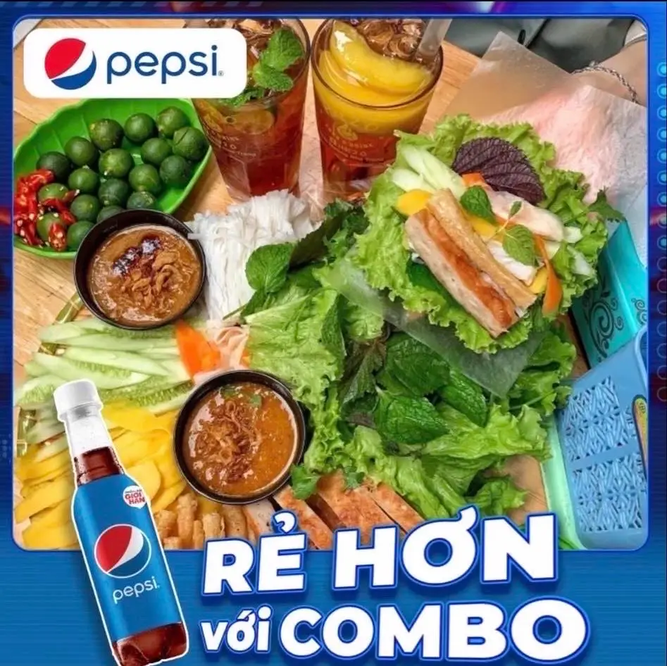 Hình ảnh com bo 1 nem nướng suất lớn + 1 pepsi chai