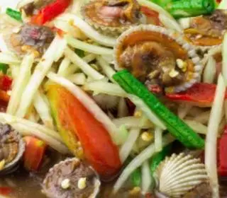 Hình ảnh Gỏi đu đủ sò huyết 