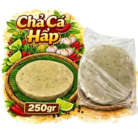 Hình ảnh (Bánh Hấp 250gr) Chả Cá Nha Trang Nguyên Chất