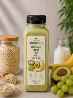Hình ảnh ST Yến mạch + Bơ + Nho + Chuối
