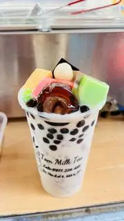 Hình ảnh trà sữa gạo rang fulltopping