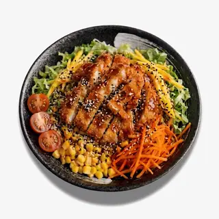 Hình ảnh Cơm salad gà chiên xù