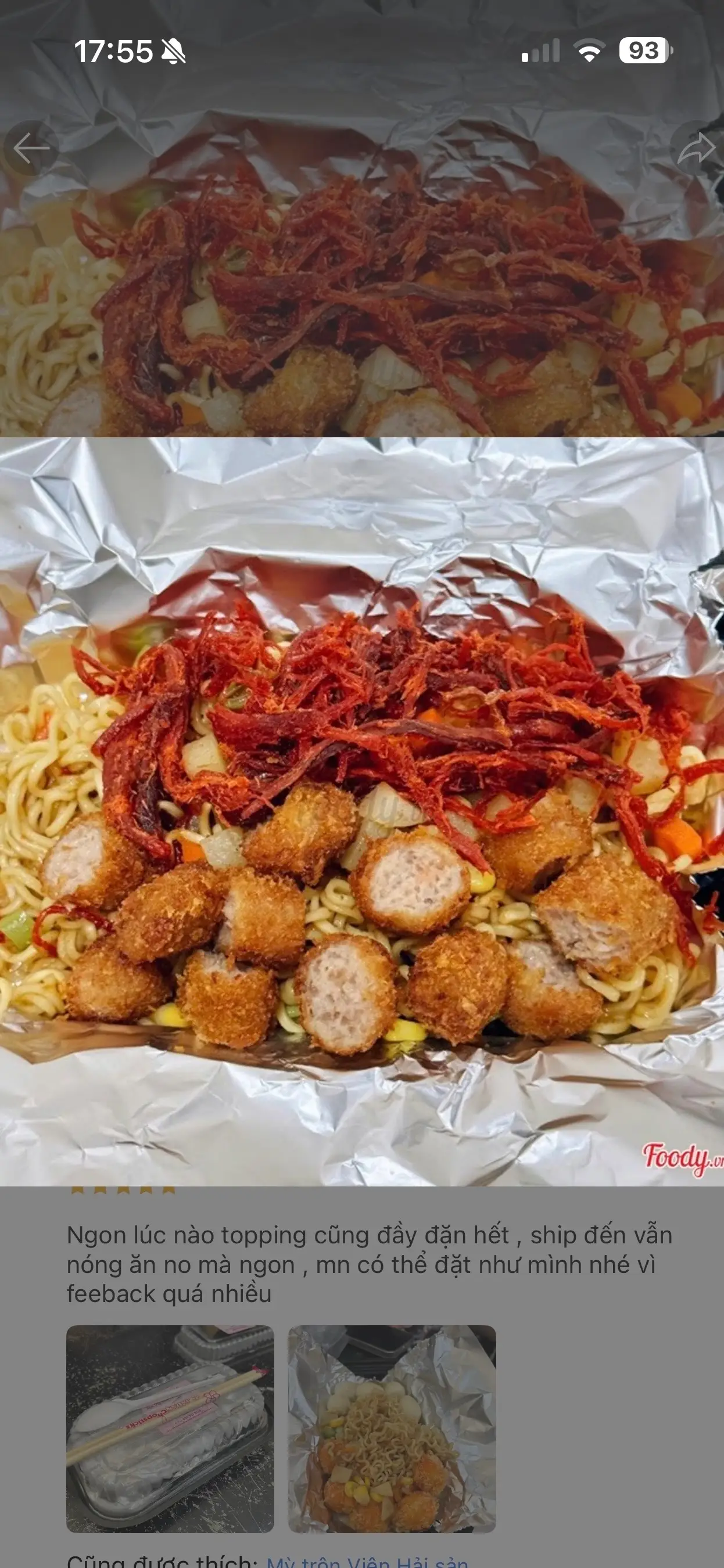 Hình ảnh Mì trộn nem chua bò khô
