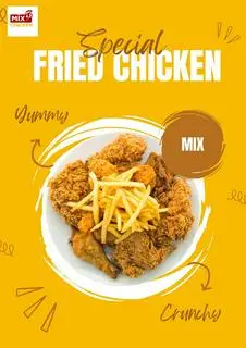 Hình ảnh Box 5 Món: 1 Đùi+ 1 Cánh+ Bánh Gà+ Khoai tây chiên giòn+ Coca