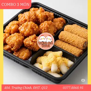Hình ảnh Combo gà viên - nem rán - bánh gạo