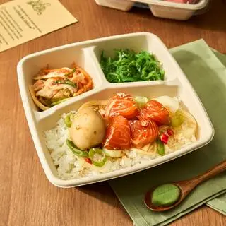 Hình ảnh Set B - Cơm Cá Hồi Nauy + Trứng Ngâm Tương