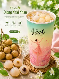 Hình ảnh Trà sữa nhài nhãn Size 22oz