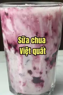 Hình ảnh sua chua lắc việt quất