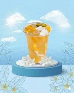 Hình ảnh Dừa Mix Trái Cây-Ly Khổng Lồ