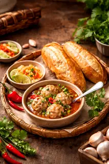 Hình ảnh Bánh mì xíu mại chén Đà Lạt