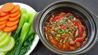 Hình ảnh Rau luộc kho quẹt