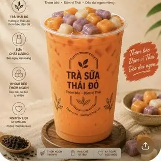 Hình ảnh Trà Sữa Thái Đỏ đậu đỏ khoai dẻo 