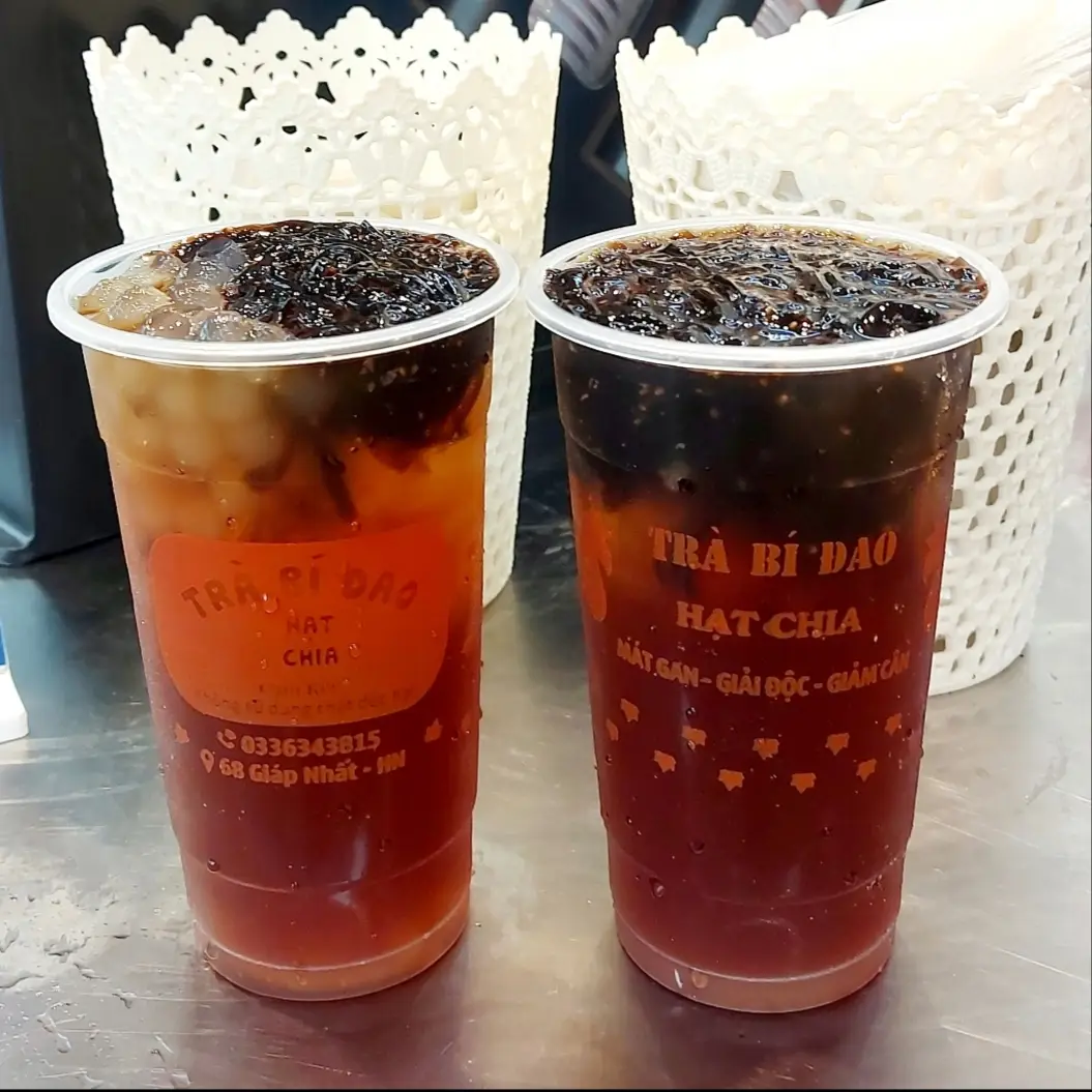 Hình ảnh Trà bí đao topping thạch hạt chia 